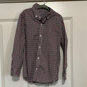 Vineyard Vines boy’s Red and Blue Plaid Performance Shirt